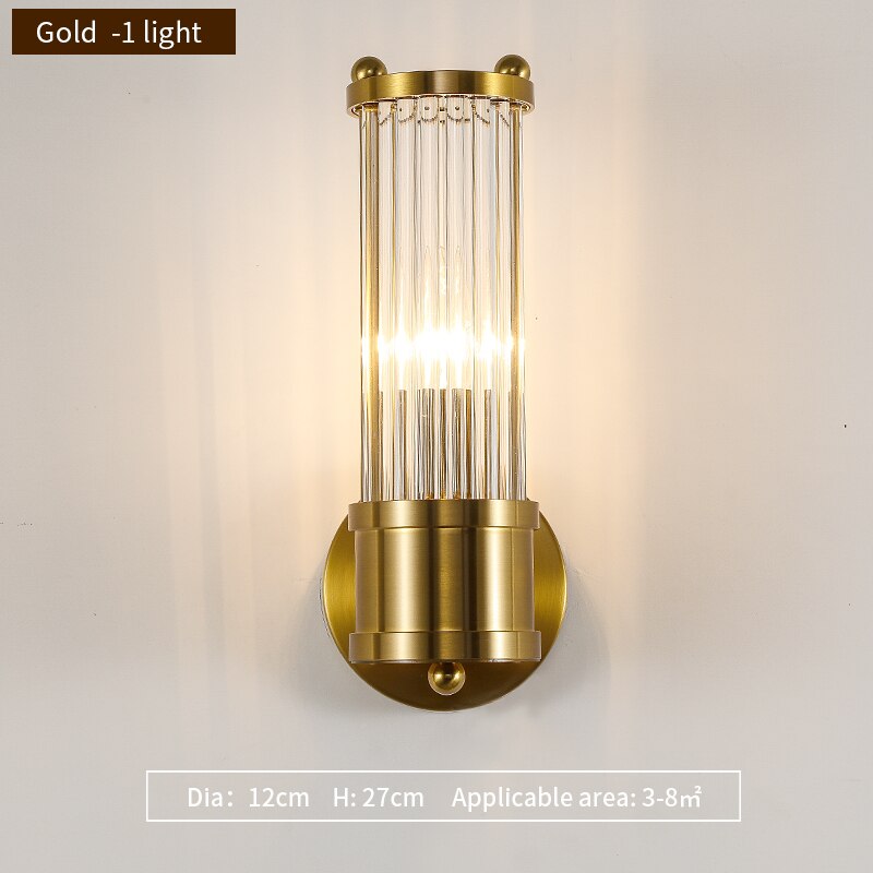 FSS Modern Luxury Gold Crystal Wall Lamp LED