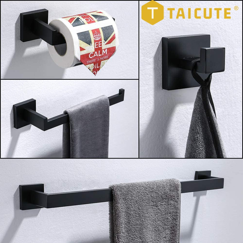 TAICUTE Black Bathroom Accessories - Sets