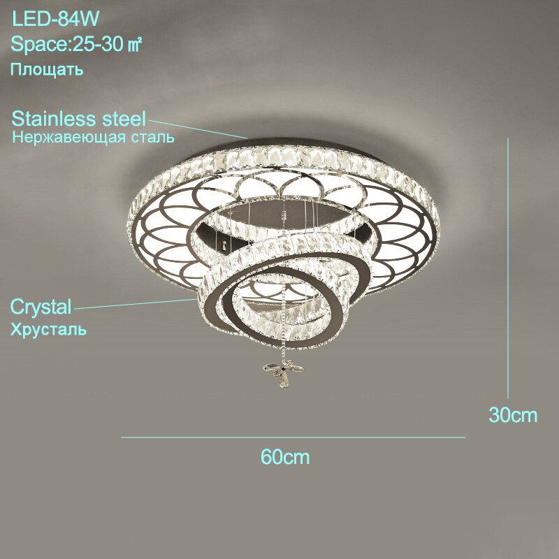 Сhrome - Modern Crystal Ceiling Lighting