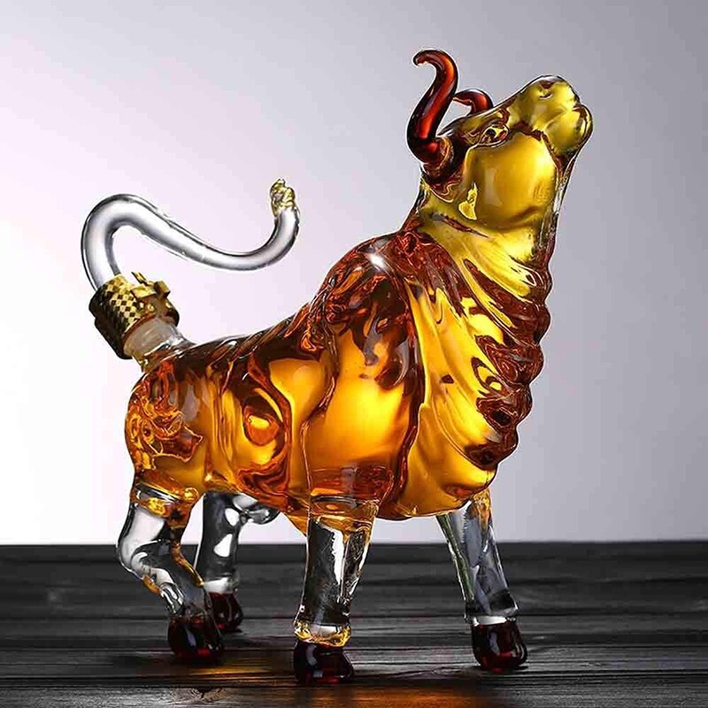 OX YEAR Whisky Glass Cow Decanter