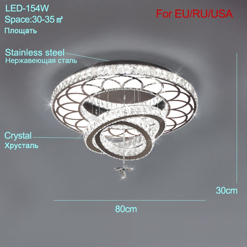 Сhrome - Modern Crystal Ceiling Lighting