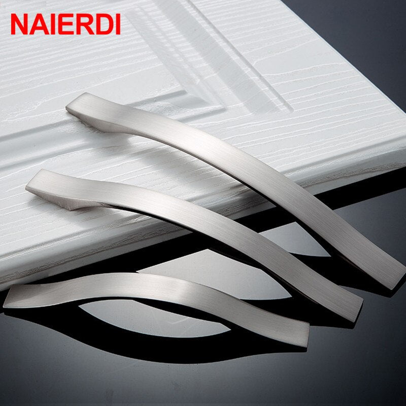 NAIERDI Cabinet Handles Drawer Knobs Aluminum Alloy
