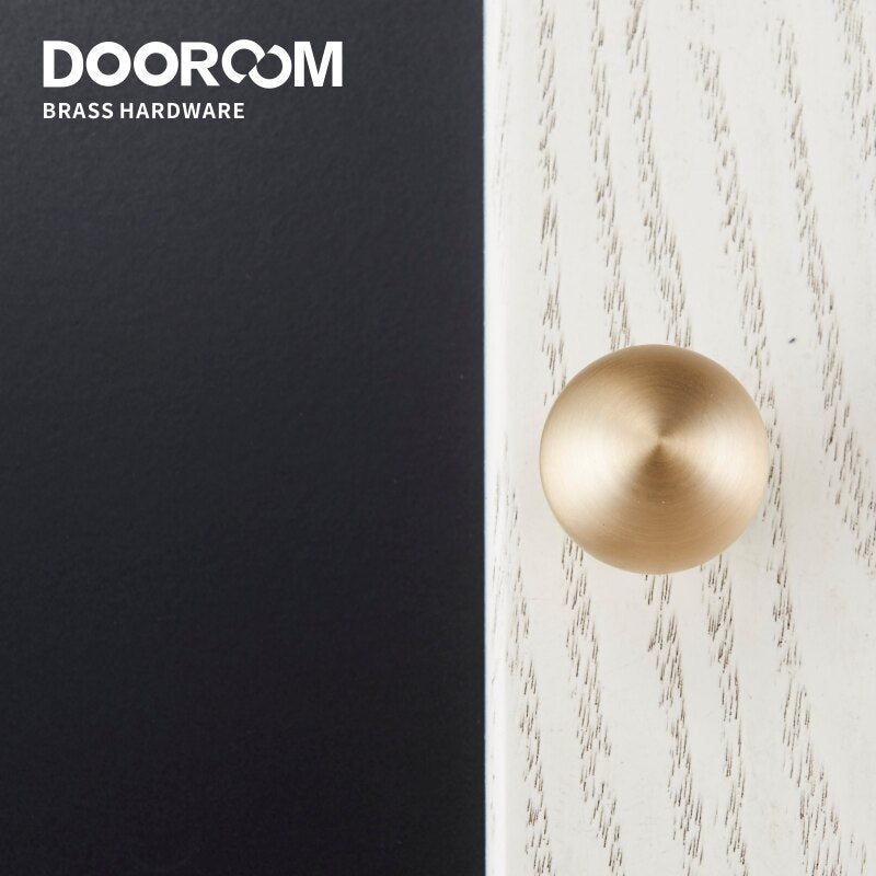 Dooroom Solid Brass Furniture Handles Round