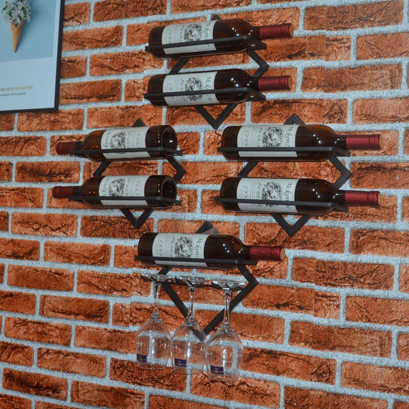 Wall Mounted Upside Down Wine Rack