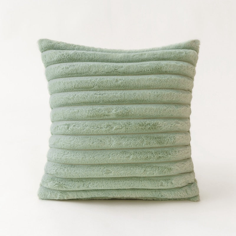 Inyahome Boho Decorative Fuzzy Square Pillow Cases