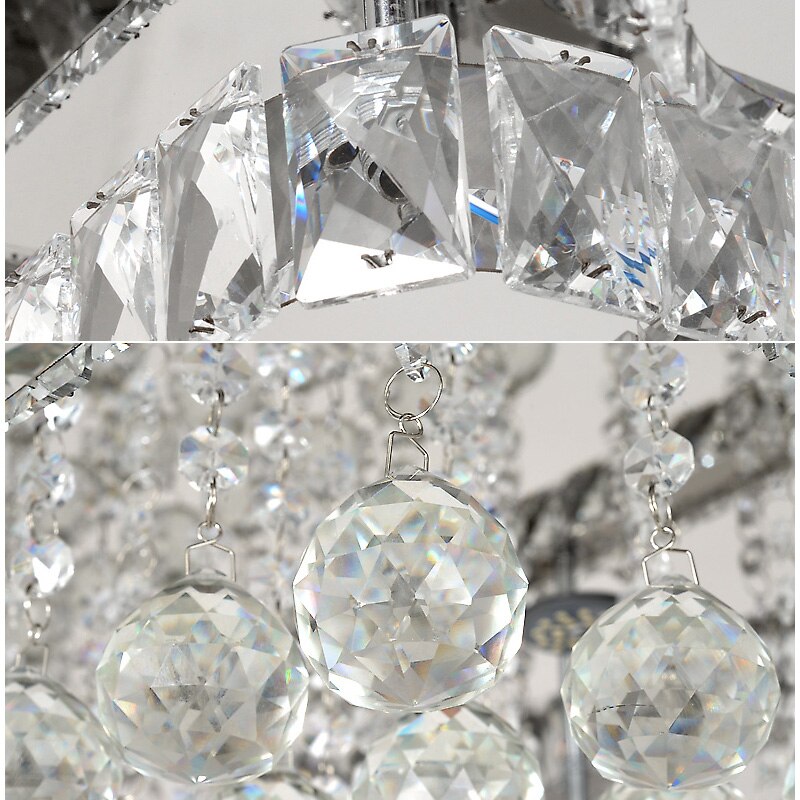 Modern Crystal Ceiling Light - Luxury Silver