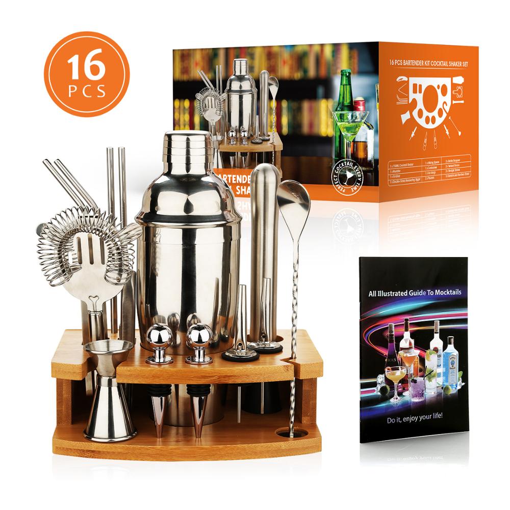 Cocktail Shaker - Stainless Steel Bartender Kit
