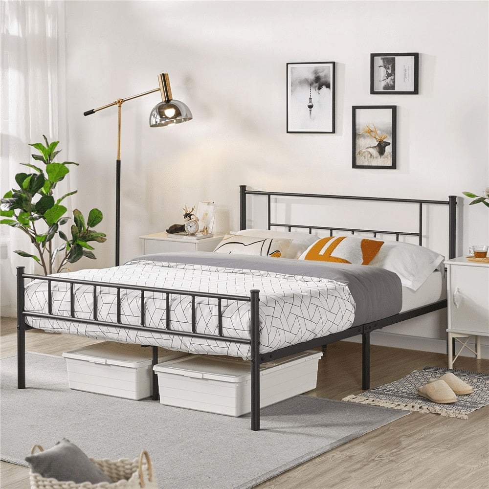 Metal Full Bed with Headboard and Footboard