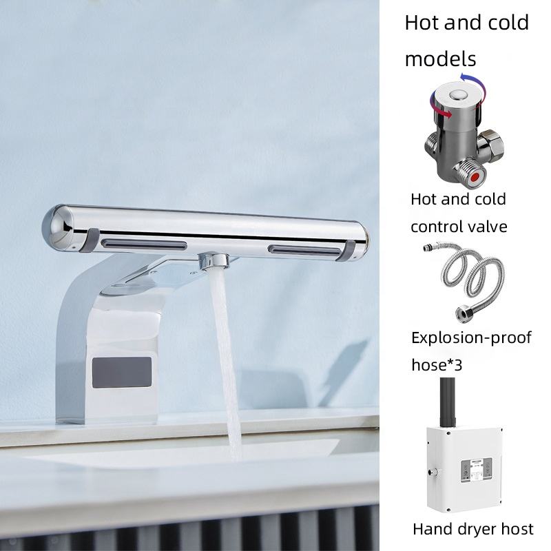 2 in 1 Hand Dryer and Sensor Faucet - Hot ＆ Cold Basin Tap