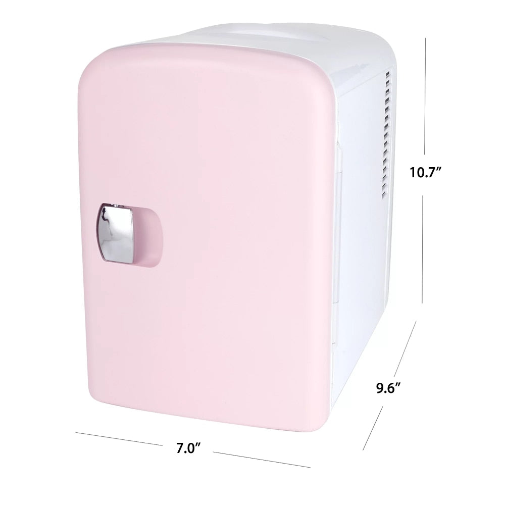 Mini Fridge - Small Space Cooler - Pink
