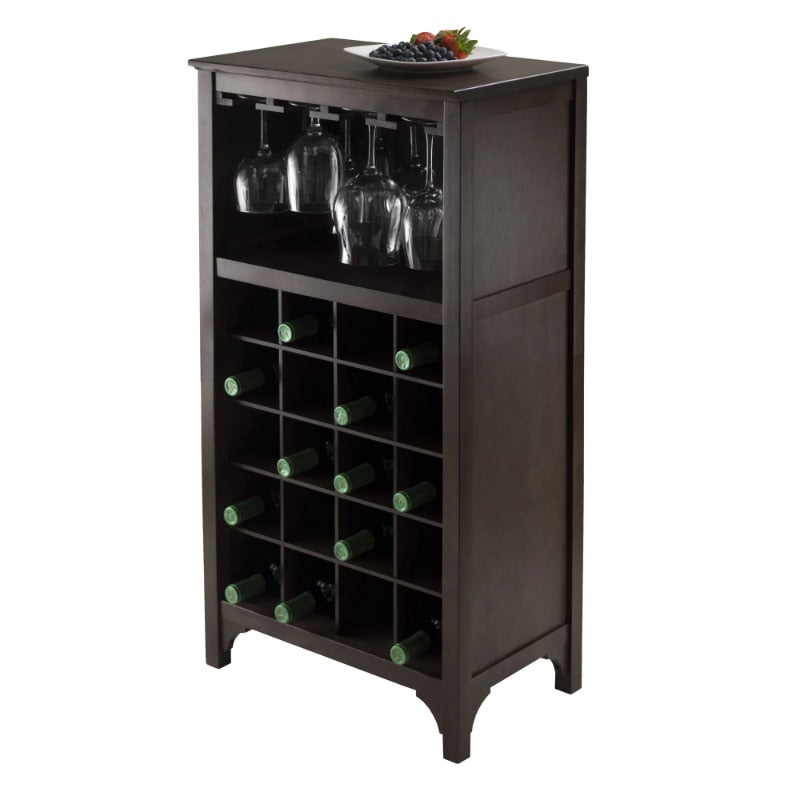Winsome Wood Ancona Modular 20- Bottle Wine Cabinet