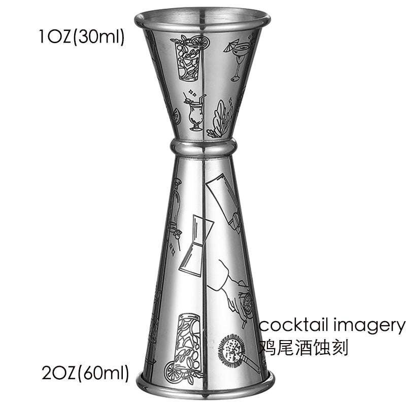 Japanese Style Jigger Stainless Steel Double Cocktail Jigger 1oz / 2oz