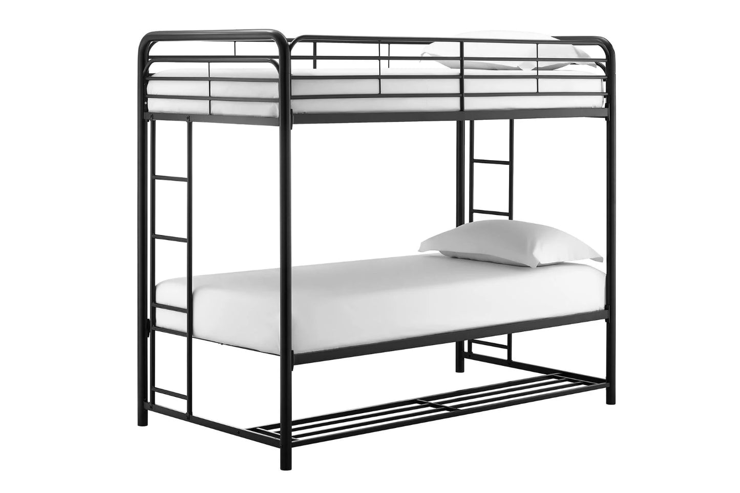 Mainstays Twin over Twin Metal Bunk Bed with Storage Bins