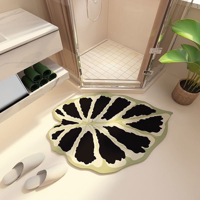 Super Absorbent Bath Mat - Leaf Shape