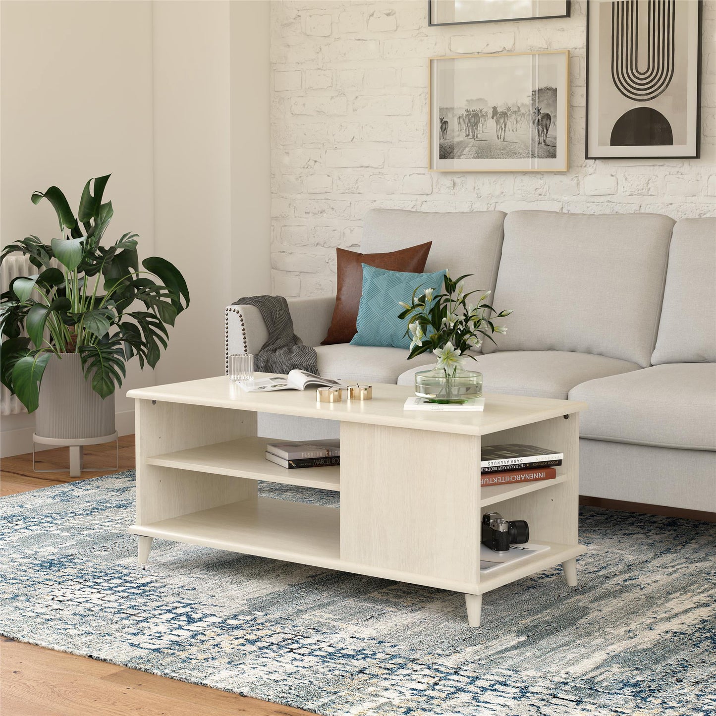 Farnsworth Mid-Century Coffee Table, Walnut living room furniture