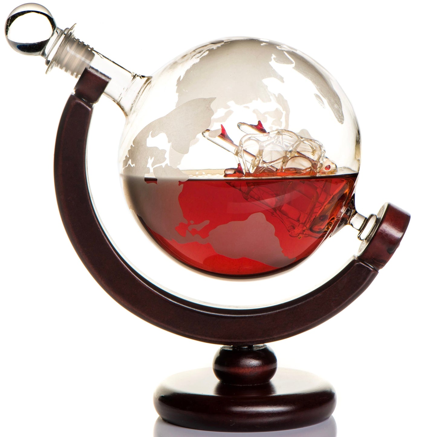 Globe Whiskey Decanter Gift Set
