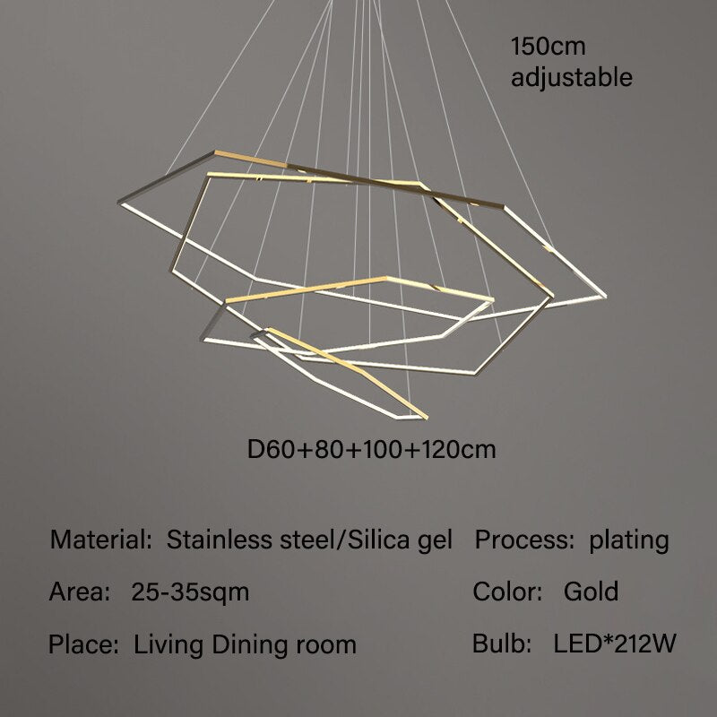 Modern Luxury Gold LED Pendant Lights
