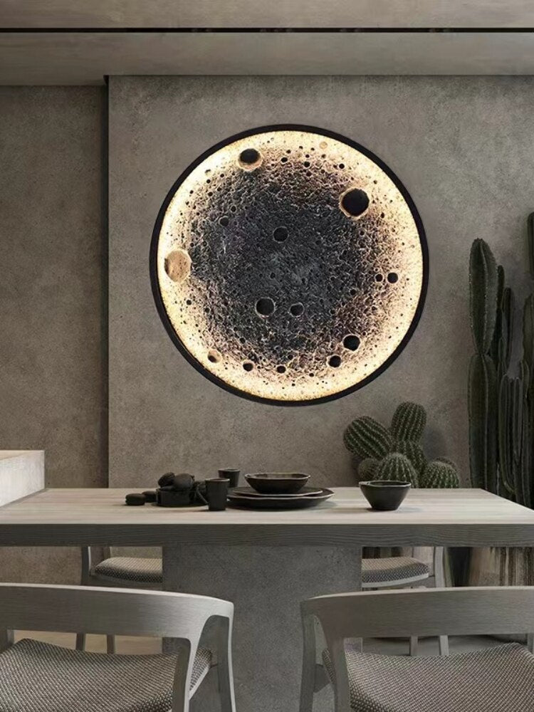Home Decor 3D Three-dimensional Relief Moon Lamp
