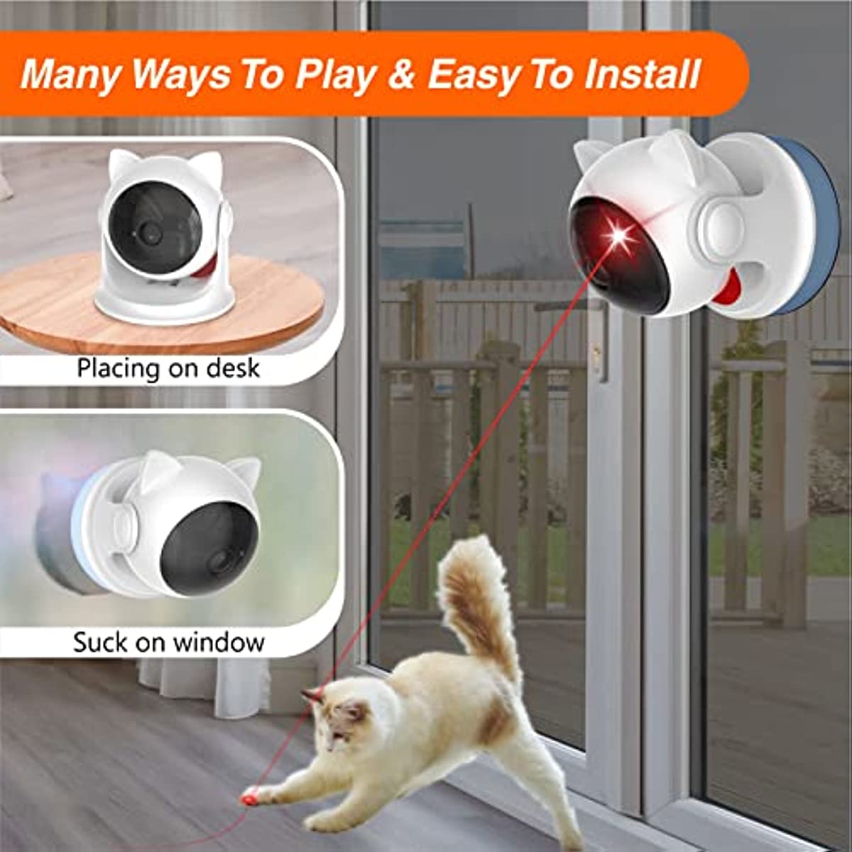 ATUBAN Automatic Cat Laser Toy for Indoor Cats