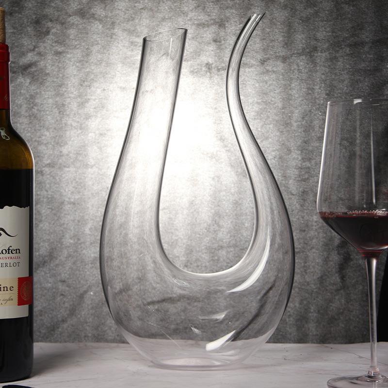 Crystal Glass Decanter European Red Wine Set - U-shaped Wine Pot