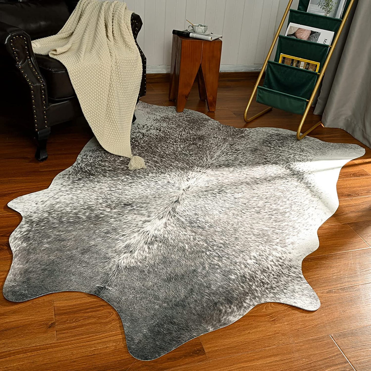 Cowhide Carpet Cow Print Rug American Style for Bedroom Living Room