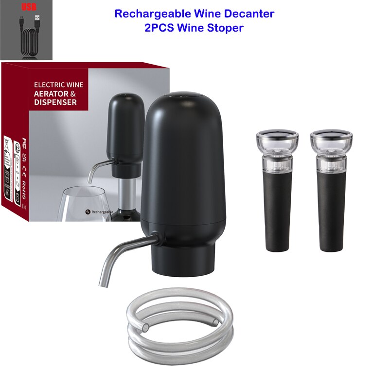 Electric Wine Aerator Dispenser - Rechargeable One-touch Automatic