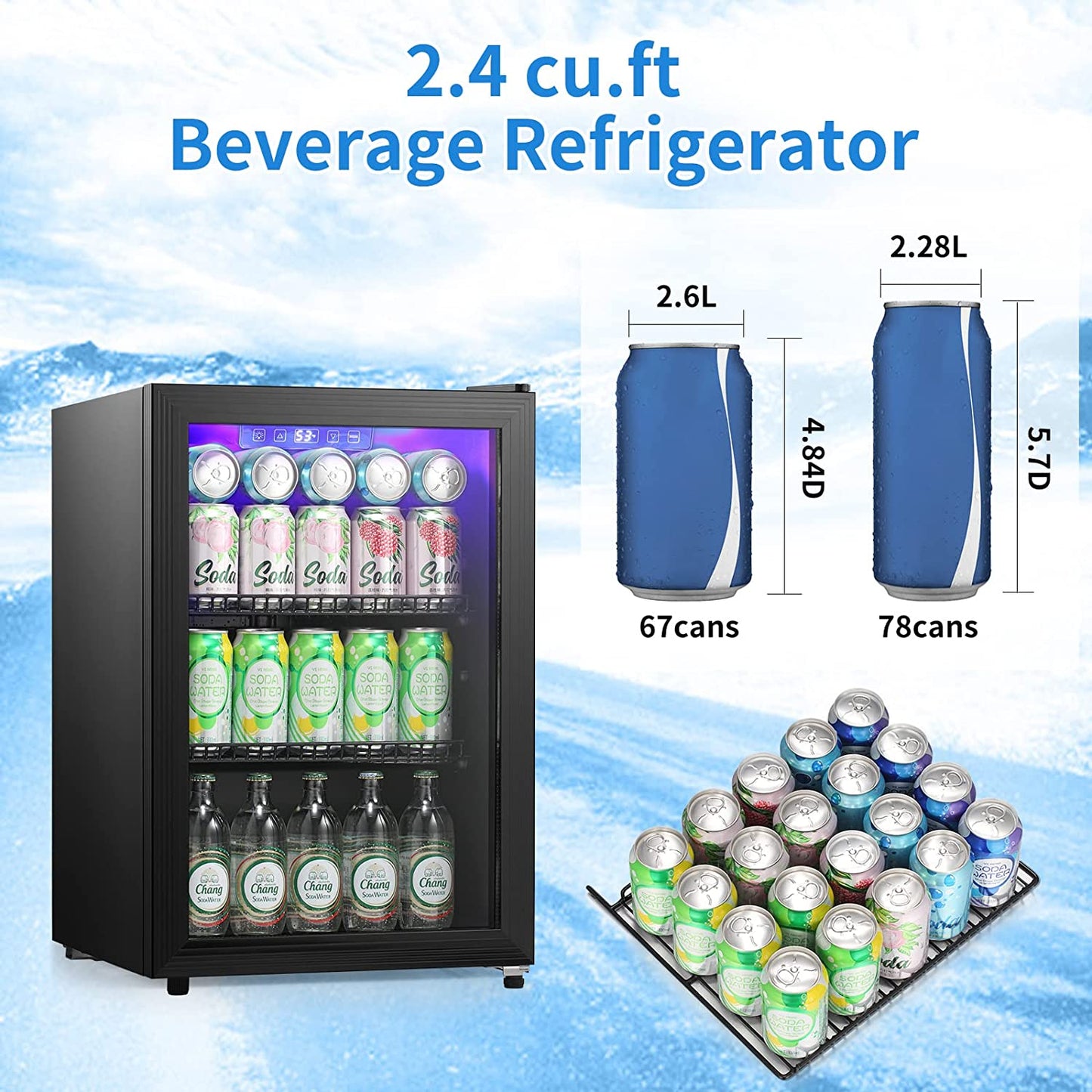 AGLUCKY Beverage Refrigerator/Cooler
