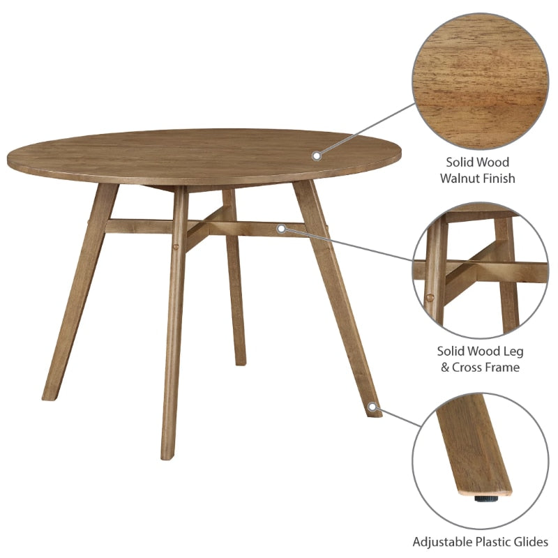 Mainstays 44" Solid Wood Round Dining Table