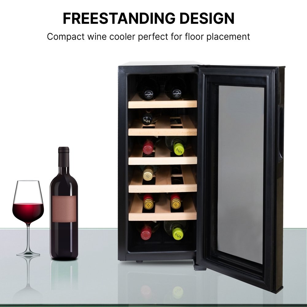 Series  12 Bottle Wine Cooler Thermoelectric Refrigerator with Digital Temperature