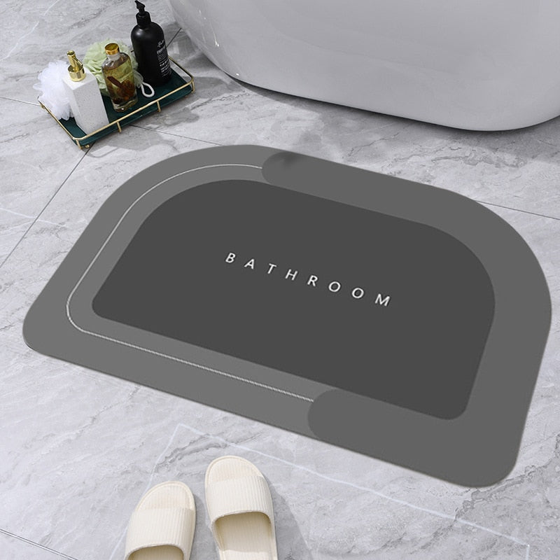 Super Absorbent Bath Mat - Rubber Bathroom Rug