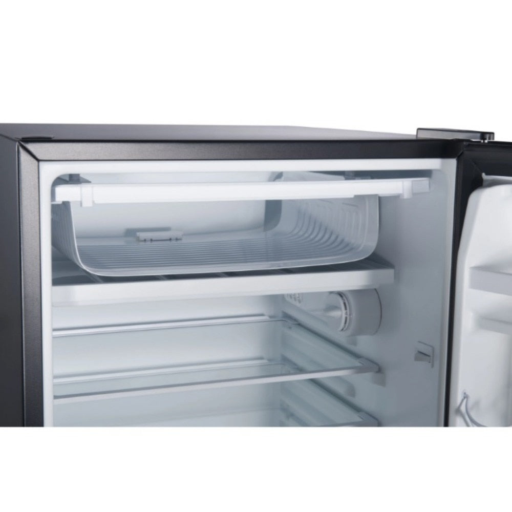 Galanz 4.3 Cu Ft Single Door Mini Fridge Stainless Steel Refrigerators Freezing Appliances 2 Full Slide Out Glass Shelves