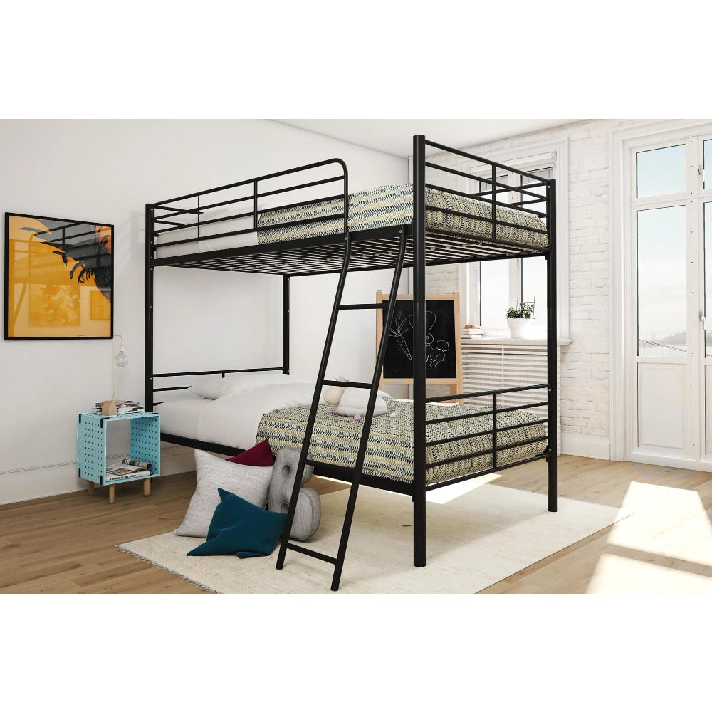 Convertible Twin over Twin Metal Bunk Bed
