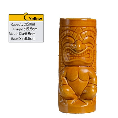 Tiki Mugs Ceramic Hawaiian Luau Party Mugs