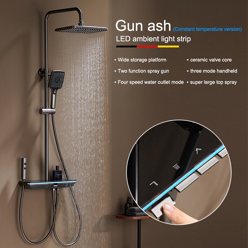 Shower System - Digital Display - Wall Mount - Rainfall shower