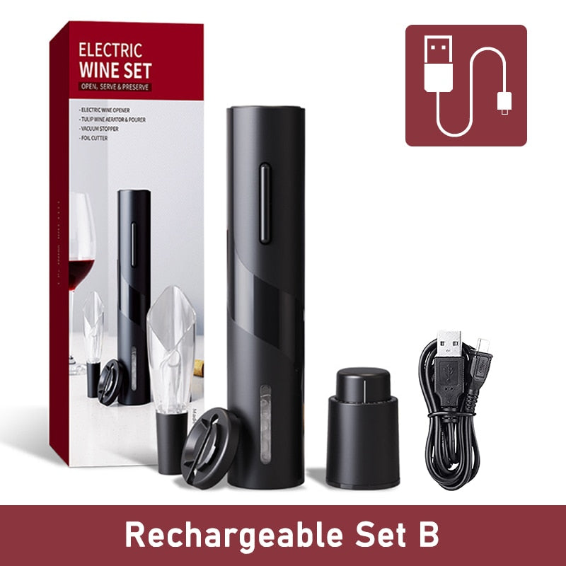 Rechargeable Electric Wine Opener Kit