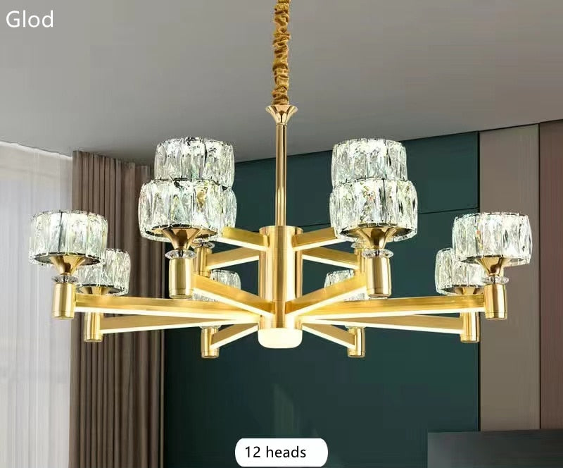Nordic Light - Luxury Living Room LED Crystal Chandelier