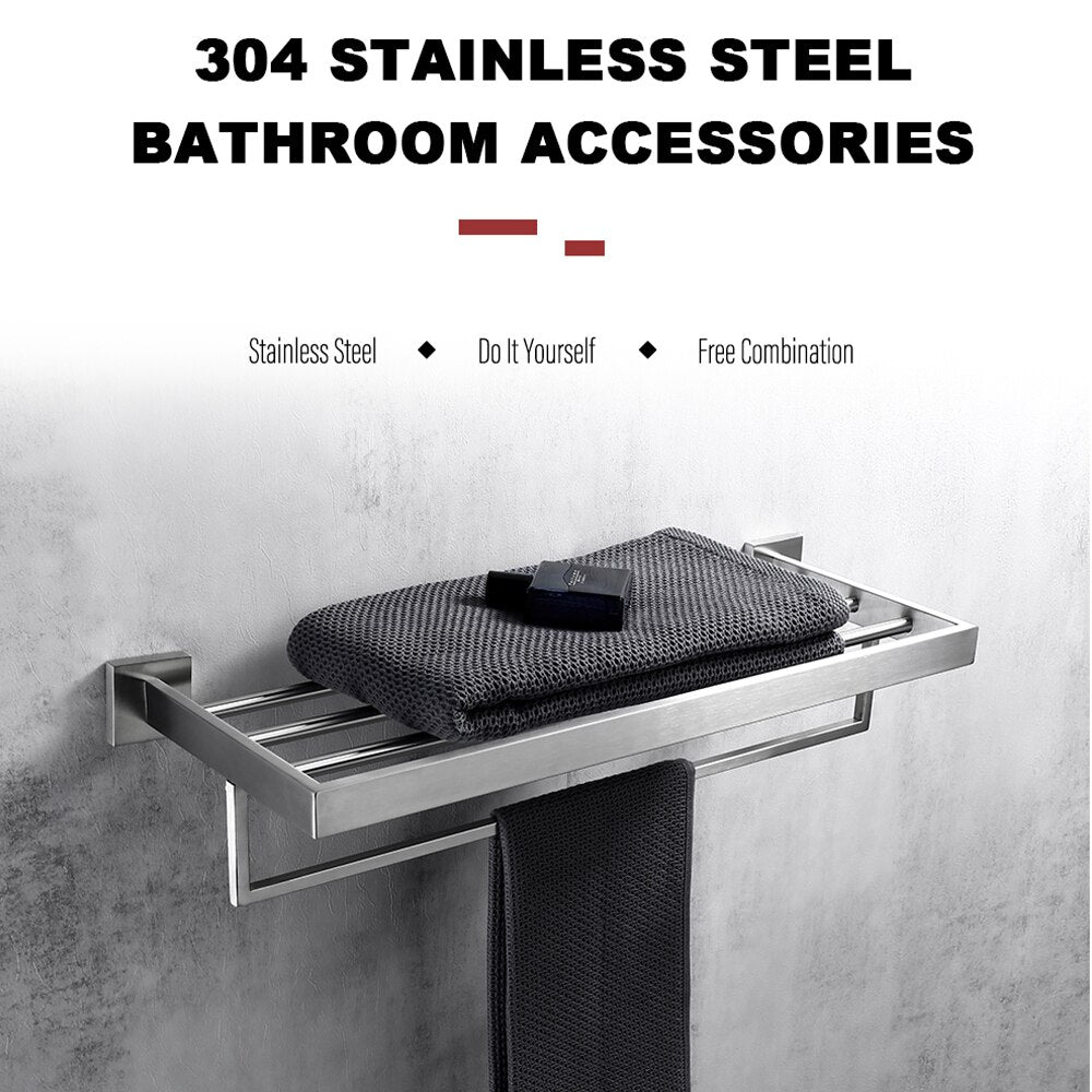 Stainless Steel Bathroom Accessories Hardware Kit