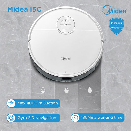 Midea I5C Robot Vacuum Cleaner Mop Wet/Dry 4000PA Smart Vacuum Cleaner - Wireless
