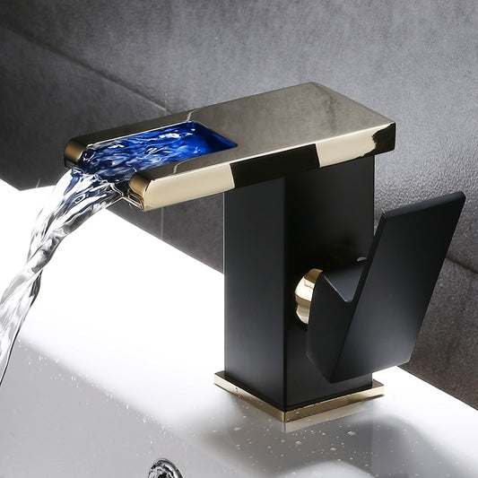 LED Waterfall Bathroom Basin Faucet