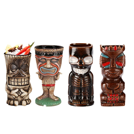Tiki Mugs Ceramic Hawaiian Luau Party Mugs