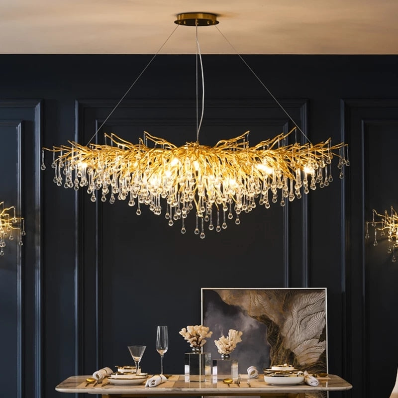 Modern Crystal Ceiling Chandelier Led Luxury Branch