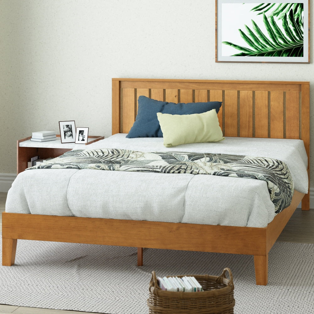 Zinus Alexia Deluxe Wood Platform Bed Frame with Headboard